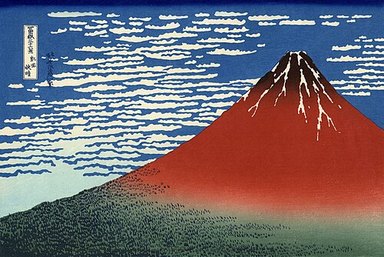 Red Fuji - Hokusai (1831)